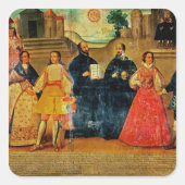 2人の結婚インカ女性の間のダブル スクエアシール (正面)