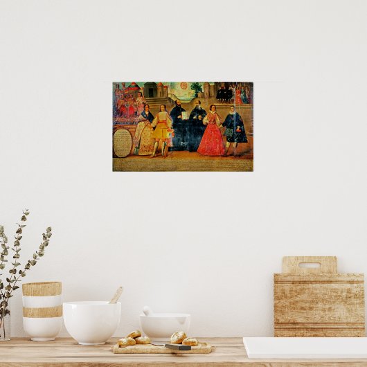 2人の結婚インカ女性の間のダブル ポスター (キッチン)