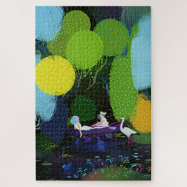 2人の美しい女性をボートで ジグソーパズル