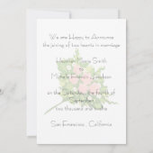2人の花嫁が愛を祝福する結婚発表 招待状 (裏面)