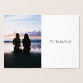 2人の花嫁のウェディングスーツとドレス 箔カード (内部)