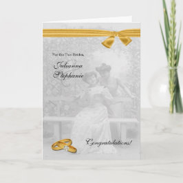 2人の花嫁のゲイウェディングおめでとう カード