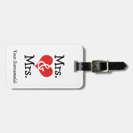 2人の花嫁の新婚旅行結婚の主婦 ラゲッジタグ