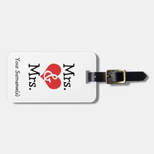 2人の花嫁の新婚旅行結婚の主婦 ラゲッジタグ (正面横)