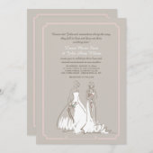 2人の花嫁の結婚式招待状 招待状 (正面/裏面)