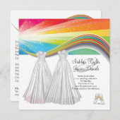 2人の花嫁の結婚式 招待状 (正面/裏面)