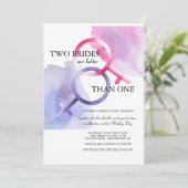 2人の花嫁は1つの結婚式招待状よりも素敵だ 招待状 (スタンド正面)