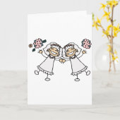 2人の花嫁 カード (黄色い花)