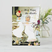 2人の花嫁 結婚式招待状 招待状 (スタンド正面)