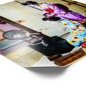 2人の芸者が毛をヴィンテージ日本の フォトプリント           