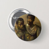 2人の若いアフリカ人。、Rembrandt Van Rijn著Jonge 缶バッジ (正面&裏面)
