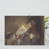 2人の若い女の子が帰宅 カード (スタンド正面)