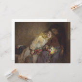 2人の若い女の子が帰宅 カード (正面/裏面インサイチュ)