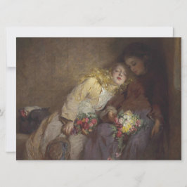 2人の若い女の子が帰宅 カード