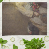 2人の若い女の子が帰宅 キッチンタオル (折り畳み)