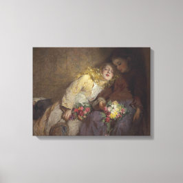 2人の若い女の子が帰宅 キャンバスプリント