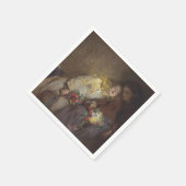 2人の若い女の子が帰宅 スタンダードカクテルナプキン (角)