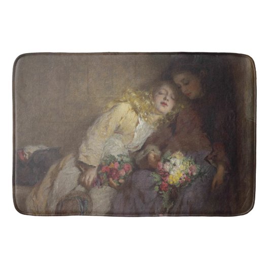 2人の若い女の子が帰宅 バスマット (正面)