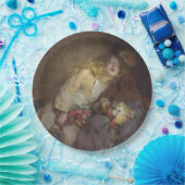 2人の若い女の子が帰宅 ペーパープレート (パーティー)