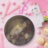 2人の若い女の子が帰宅 ペーパープレート (パーティー)