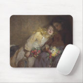 2人の若い女の子が帰宅 マウスパッド (マウス)