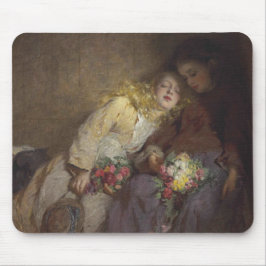 2人の若い女の子が帰宅 マウスパッド