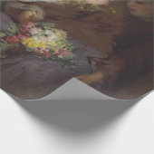 2人の若い女の子が帰宅 ラッピングペーパー (角)