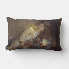 2人の若い女の子が帰宅 ランバークッション