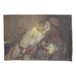 2人の若い女の子が帰宅 枕カバー