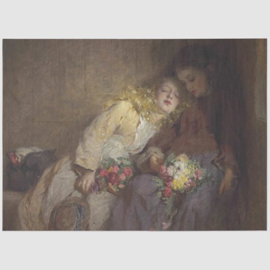 2人の若い女の子が帰宅 薄葉紙 (正面)