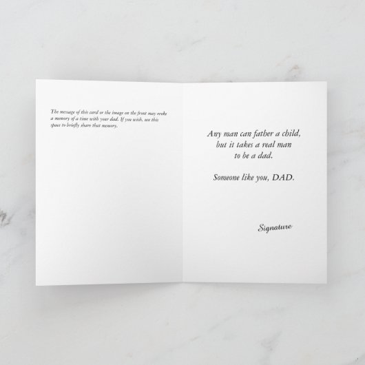 2人の若い娘の父の日とのパパ カード (内部)