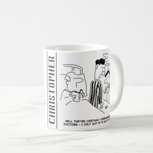 2人の若手過労ドクターマンガ コーヒーマグカップ (正面右)