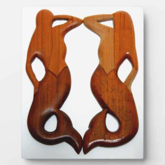 2人の見晴らし人魚 フォトプラーク (正面)