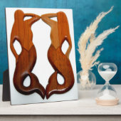 2人の見晴らし人魚 フォトプラーク (側面)