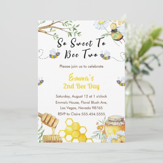 2人の誕生日パーティーになるには甘い第二の蜂の日 招待状 (スタンド正面)