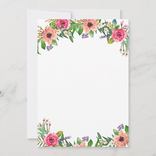 2人の誕生日パーティーへの招待のお茶 招待状 (裏面)