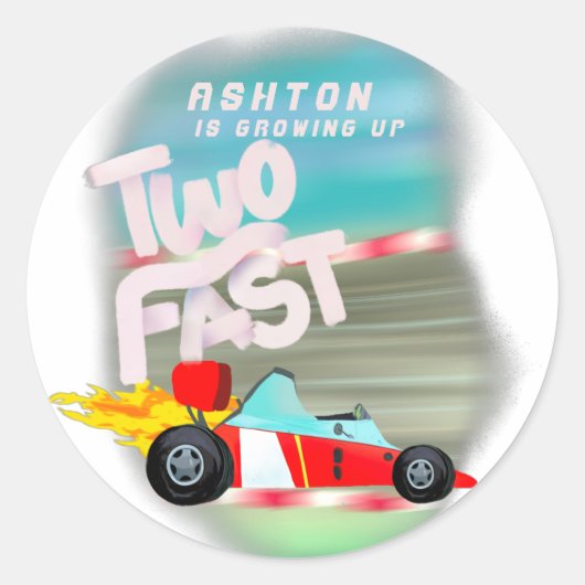 2人の誕生日パーティー ラウンドシール (正面)