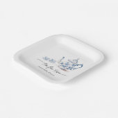 2人の赤ちゃんシャワー用のお茶 ペーパープレート (傾斜あり)