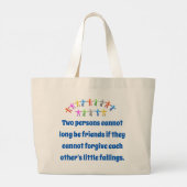 2人の長い友人になることはない – 友情ク ラージトートバッグ (裏面)