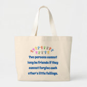 2人の長い友人になることはない – 友情ク ラージトートバッグ (正面)