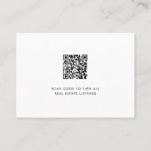 2人の青カスタムいQRコードフォト実在エステート 名刺 (裏面)