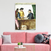 2人の顧客を持つユダヤ人の店主 キャンバスプリント (インサイチュ (リビング))