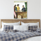 2人の顧客を持つユダヤ人の店主 キャンバスプリント (インサイチュ (寝室))