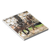 2人の馬チームの混合メディアコラージュ ノートパッド (アングル)