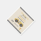 2人の高速イエローレースカーキッズ2nd スタンダードカクテルナプキン (角)