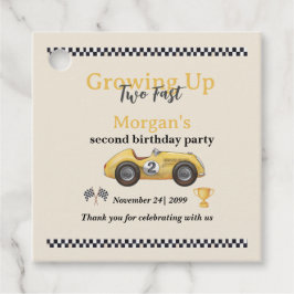 2人の高速イエローレースカーキッズ2nd フェイバータグ