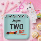 2人の高速キッズラッカーの2番目の誕生日パーティー ペーパープレート (パーティー)