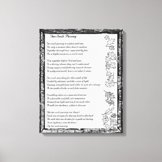 2人の魂が通り過ぎ キャンバスプリント (正面)