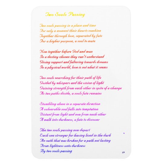 2人の魂が通り過ぎ マグネット (縦)