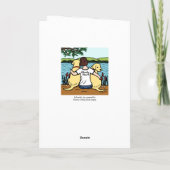 2人の黄色いラブラドールと母 カード (裏面)